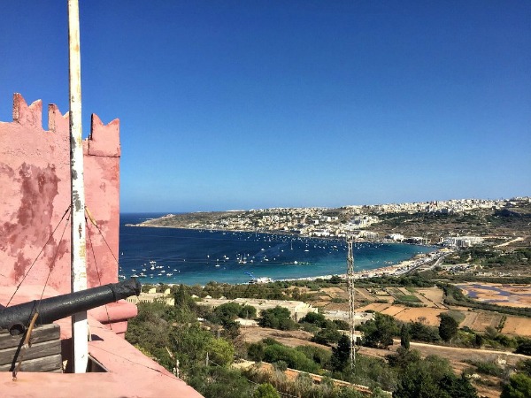 red tower in mellieha malta