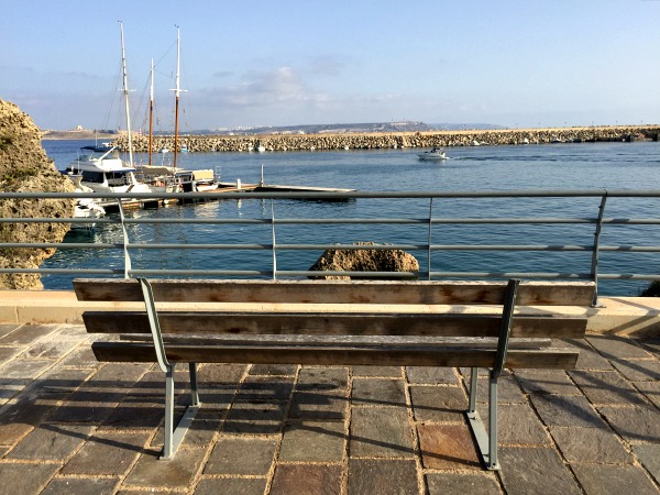 mgarr harbour bench view