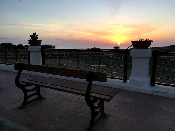 Gharb sunset bench view